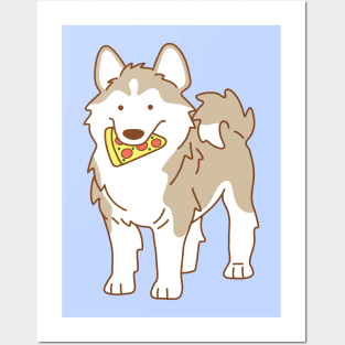 Husky and Pizza Posters and Art